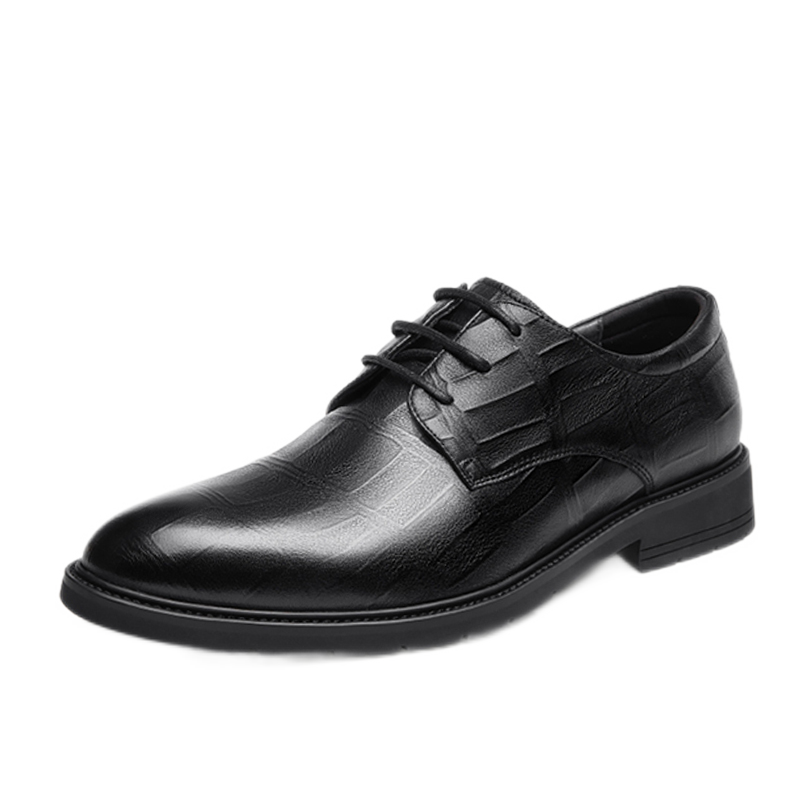 法诺雅 皮鞋男士正装鞋春季男商务休闲鞋男英伦风男鞋 黑色（标准款） 41
