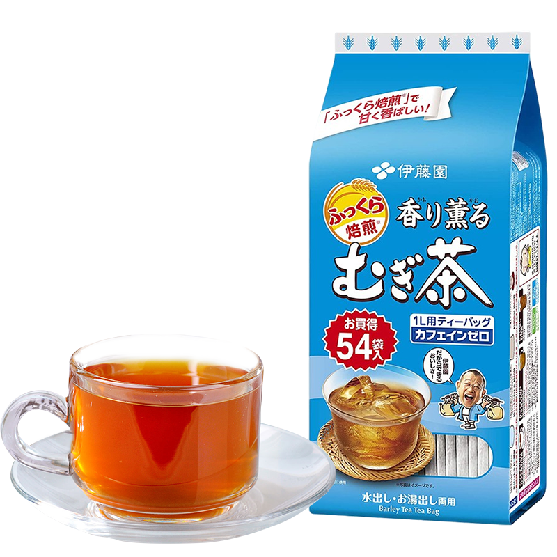 日本原装进口 伊藤园大麦茶（ITOEN）香薰烘焙大麦茶 袋泡茶叶花草茶 405g（内含54小袋）