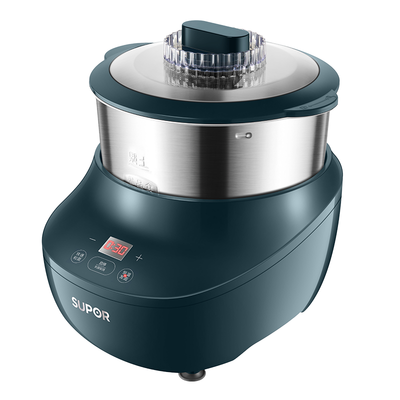 苏泊尔 （SUPOR）和面机小型3.5L低噪全自动一键和面发酵电动家用揉面机复古绿 SHM02