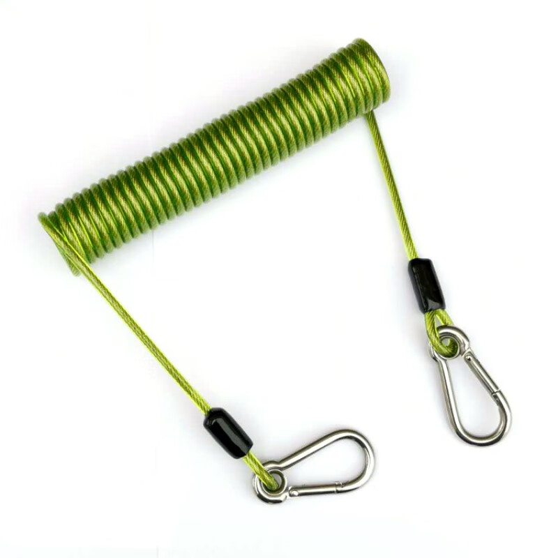 失手绳3米
    电动轮用不锈钢重型海钓失手绳护竿绳 南油西沙船钓安全绳2米3米 绿色3.2米