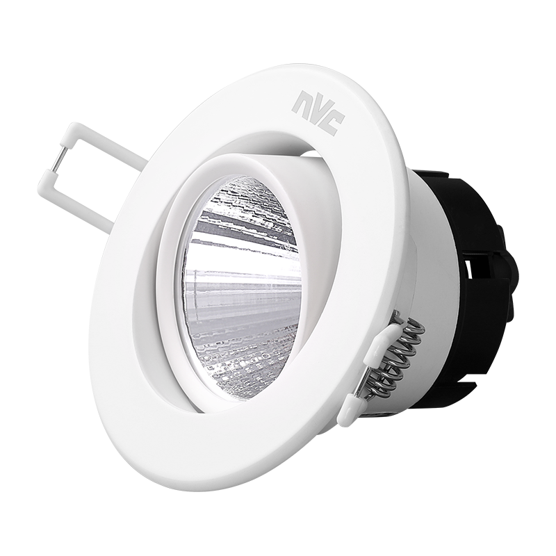 雷士（ NVC） WHTD05-01牛眼射灯LED射灯筒灯全铝材天花灯雅白 5瓦暖白光4000k 开孔65-75mm