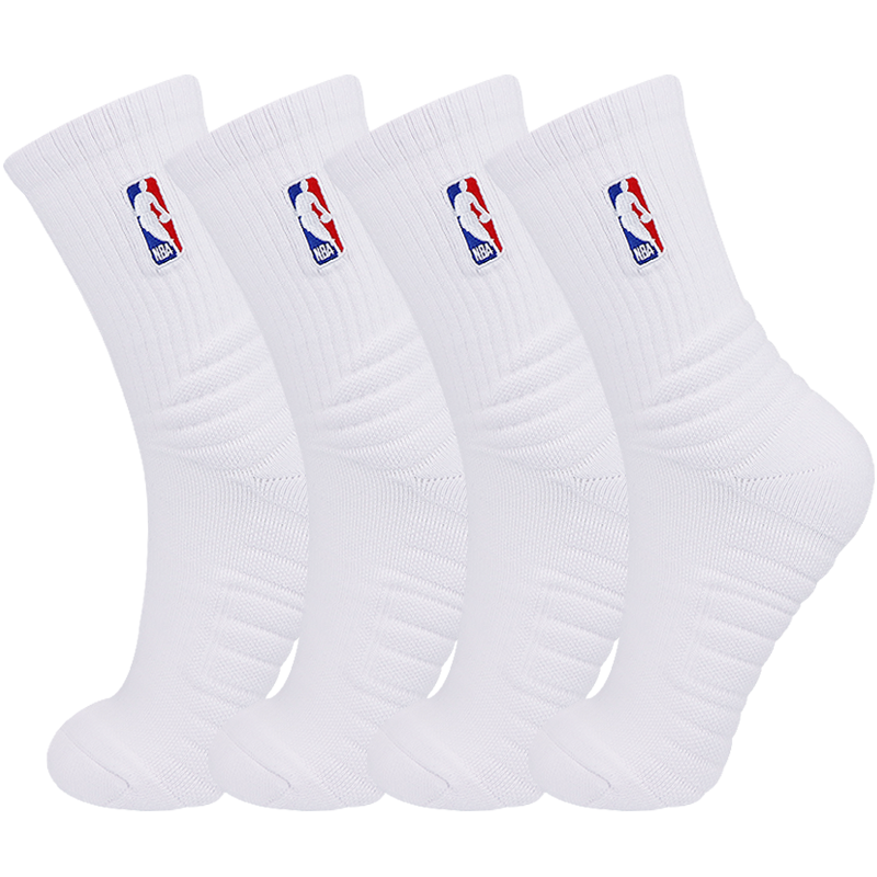 NBA专业实战篮球袜子男高筒运动袜加厚减震精英袜2双装