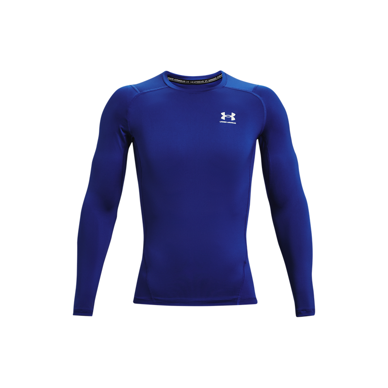 安德玛官方UA HeatGear男子透气连肩袖训练运动健身服紧身衣1361524 蓝色400 XL
