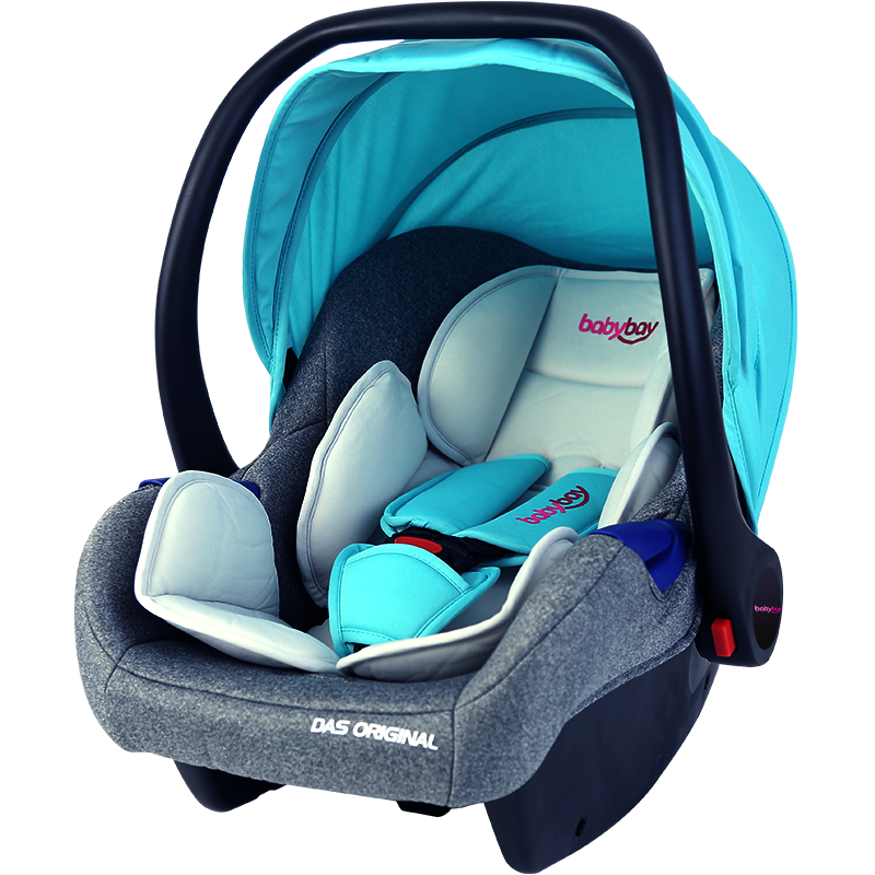 Babybay德国新生儿汽车儿童安全座椅车载婴儿提篮简易便携式手提睡篮宝宝摇篮0-15个月 天蓝色