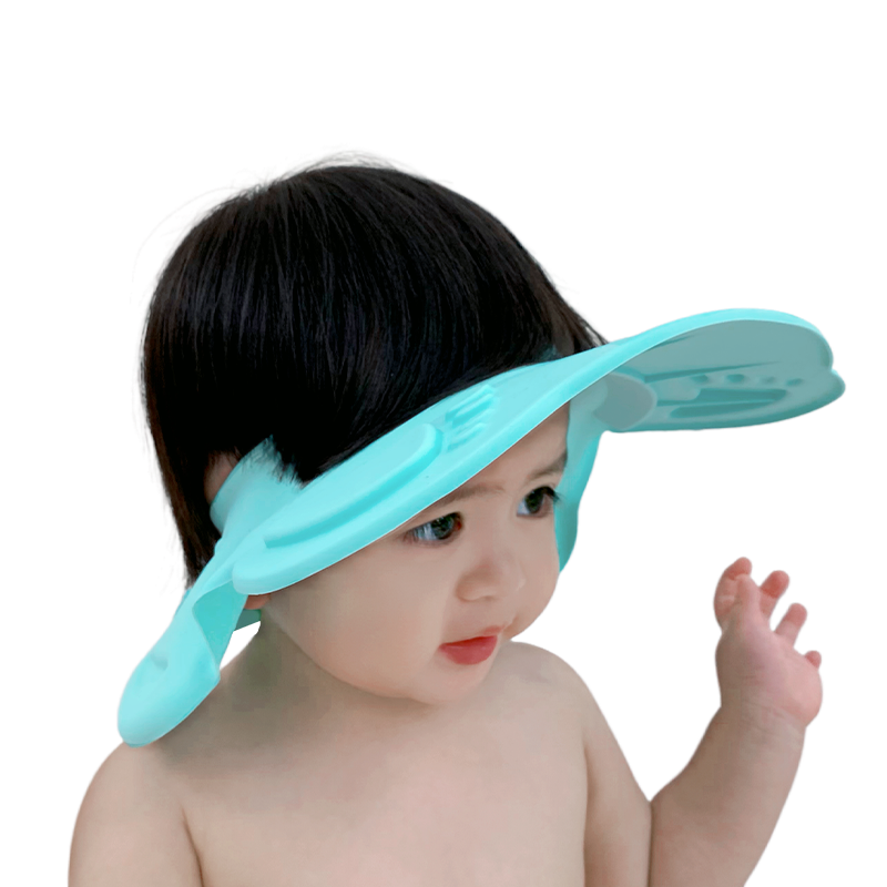 马博士 儿童洗头帽婴儿洗头帽宝宝洗头神器儿童浴帽小孩洗头发洗澡帽全硅胶 蓝色