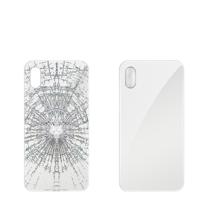 麦畅 苹果x玻璃后盖iphonexsmax 8plus更换壳XR背面碎维修 苹果X【白色】玻璃后盖
