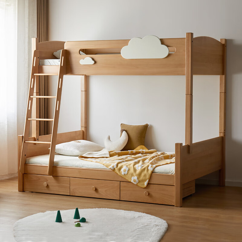 Դ��ľ���ͯ�Ҿ� ��ͯ�ߵʹ�ʵľ���´�˫�㴲��Լ��ŷ��ľ��ĸ����������ϼҾ� ����ľ���ƶ���ĸ��(���ݲ�����) 1500mm*2000mm