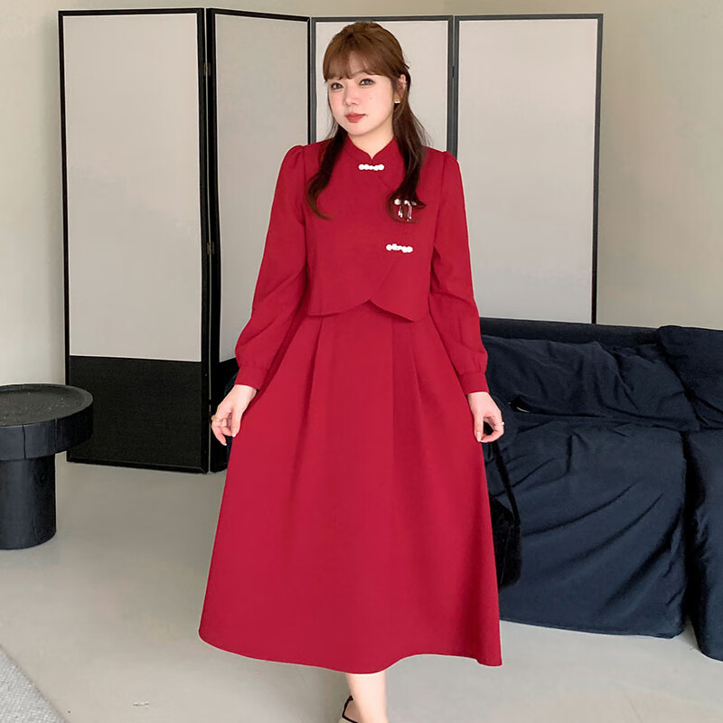 Ω�Ѵ���Ůװ��װ΢��Ůװ������װ������֤С��ȹ������ ��ɫ 4XL ������ƫ�� ����190-220��