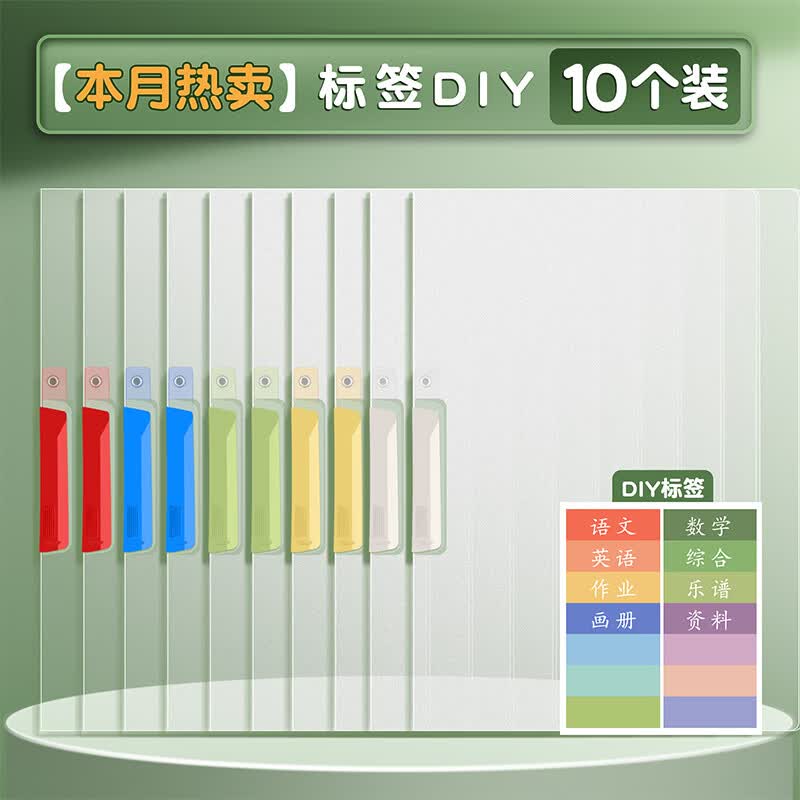 A4��ת���˼��ļ����Ծ����ɴ�͸����ҳ������ר�����ϼ�Сѧ����ҳ��˾��Ӽз��ٰ��������������а칫�� �������Ƽ���A4/10��װ/�Ϳ�Ŀ��/��ǩdiy