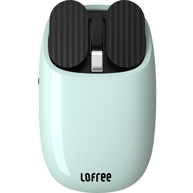 京东京造x洛斐LOFREE 薯片蓝牙鼠标 无线2.4G笔记本台式电脑家用办公鼠标 蓝色