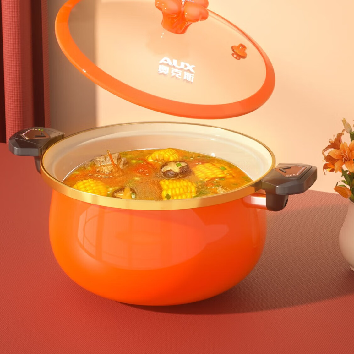 �¿�˹��AUX��΢ѹ�����ö๦��������ճ����ѹ����ȼ������¯ͨ����������� ��7L�մɳȡ� 26cm 129Ԫ