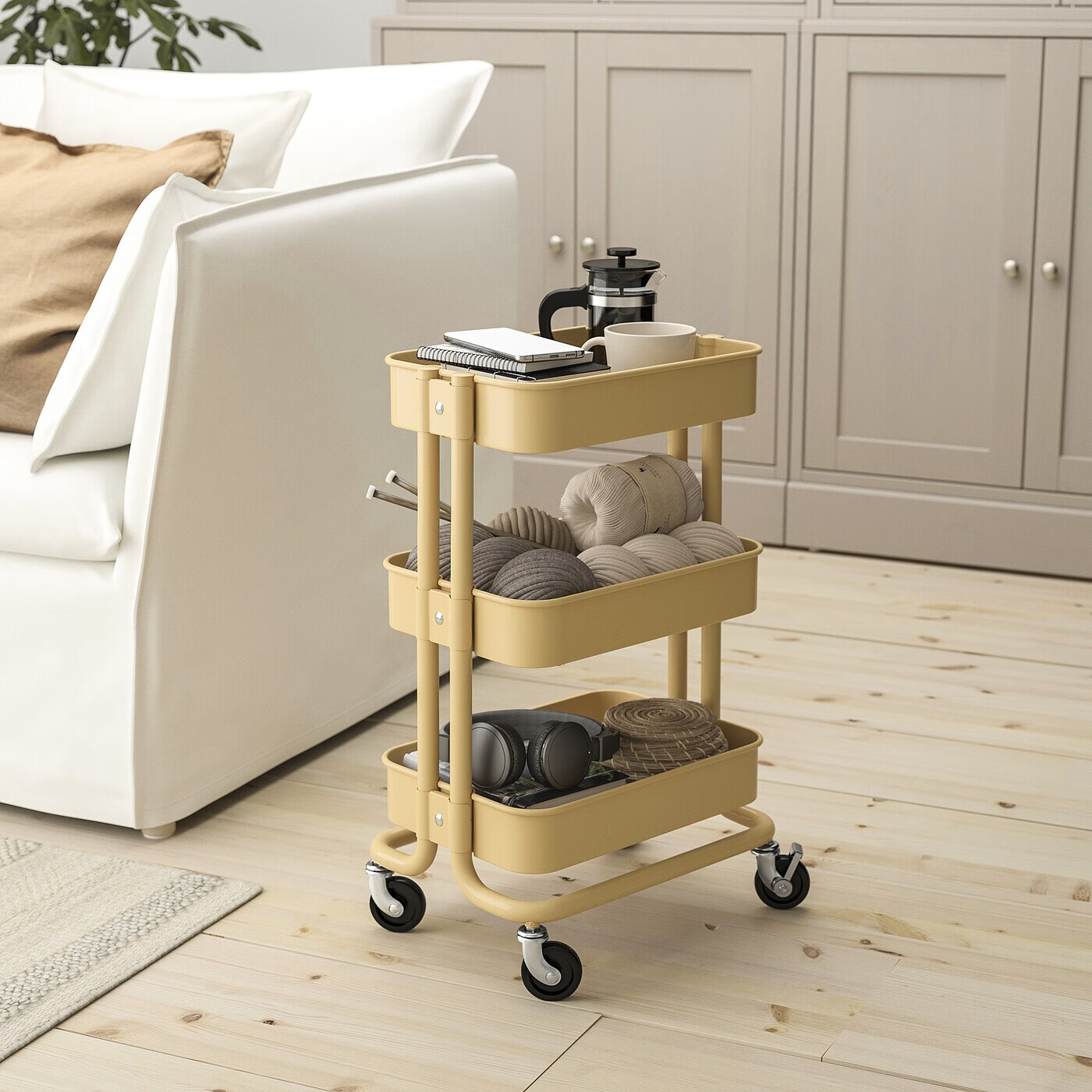 �˼ң�IKEA����˹�˼Ҿ�С�Ƴ�����������ƶ���ˮ�����������������������ɼ� ���������ɫ��� 35*45*77cm