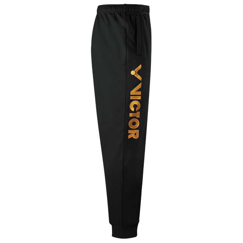 VICTOR威克多 羽毛球服 儿童单层厚青少系列针织运动童款长裤 长裤P-87804 C（黑） 145cm