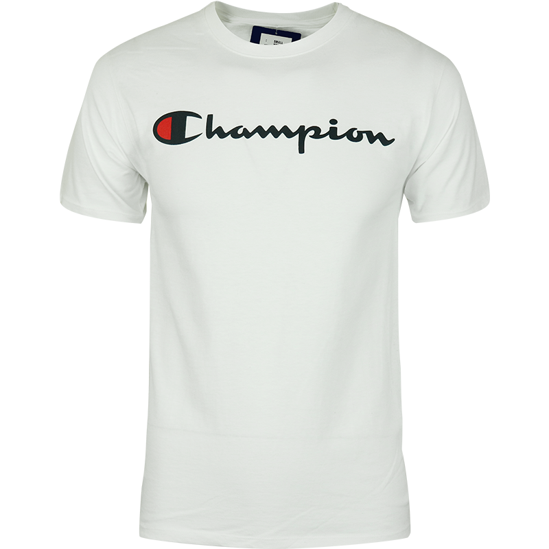 冠军Champion短袖男 夏季胶印logo半袖t恤 潮牌情侣款GT23HY07718 白色045 M码（美版偏大，尺码建议进店咨询）