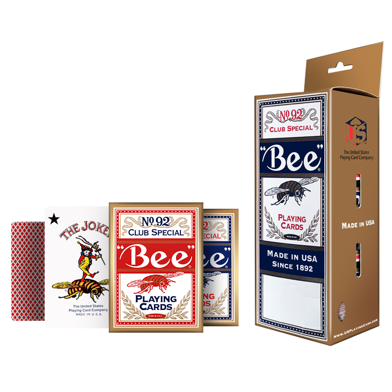 Bee小蜜蜂扑克牌 娱乐纸牌 耐用 一条12副装（6红6蓝）