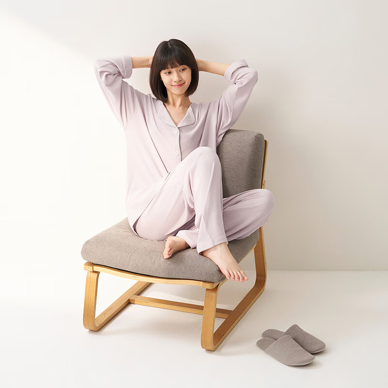 ��ӡ��Ʒ��MUJI��Ůʽ������֯ǰ��˯����װŮʿ�Ҿӷ�Ů��Ůװ25���＾ FD32CC5A ��Ѭ��ɫ S -M ��װ160/84A ��װ160/66A 198Ԫ