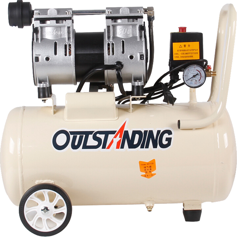 奥突斯 气泵无油空压机 空气压缩机 木工小型充气泵 空压机OUTSTANDING 980W-30L快速上气款