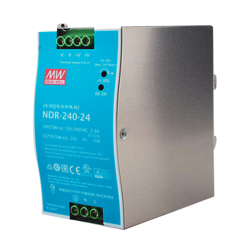 ��γ(MEANWELL��̨����γ��Դ���ص�ԴNDR-240/480ϵ�е��찲װPFC���ص�Դ��ѹ�� NDR-240-24ح24V10A �ް�װ���