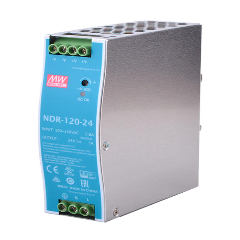 ��γ(MEANWELL��̨����γ��Դ���ص�ԴNDR-240/480ϵ�е��찲װPFC���ص�Դ��ѹ�� NDR-120-24ح24V5A �ް�װ���