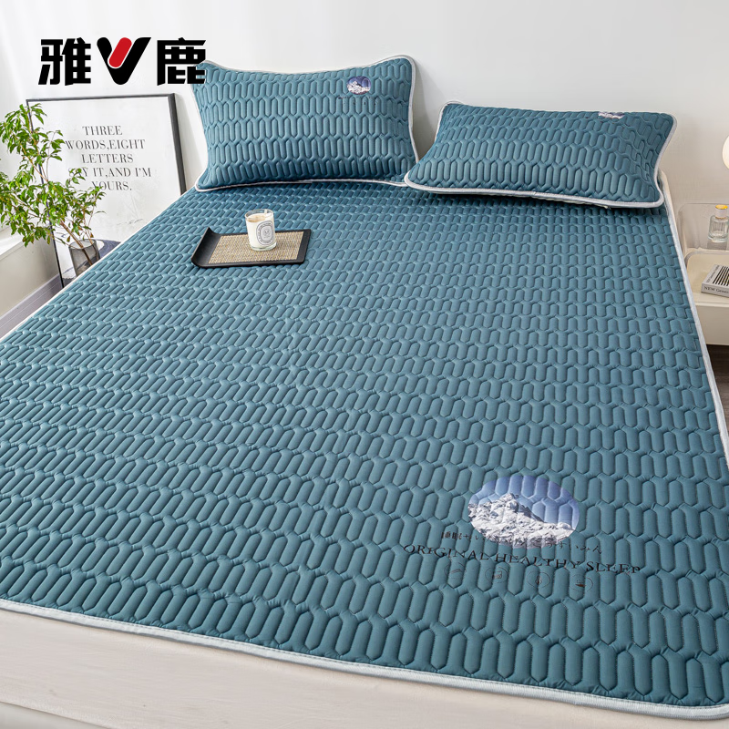 ��¹�齺��ϯ�������ļ����ÿ�ˮϴ1.8x2�ױ�˿ϯѧ��������˯��ϯ�� ��ϯ��-�����������齺 ����ˬ�� 180cm*200cm ������/��ϯ+����*2