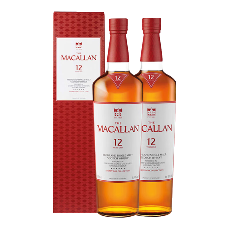 ���ף�MACALLAN���ո��� ��һ��ѿ��ʿ�� ���12��ѩ��Ͱ Ӣ�� ԭƿ���� �羳ֱ�� ����12��ѩ��Ͱ 700ml*2ƿ