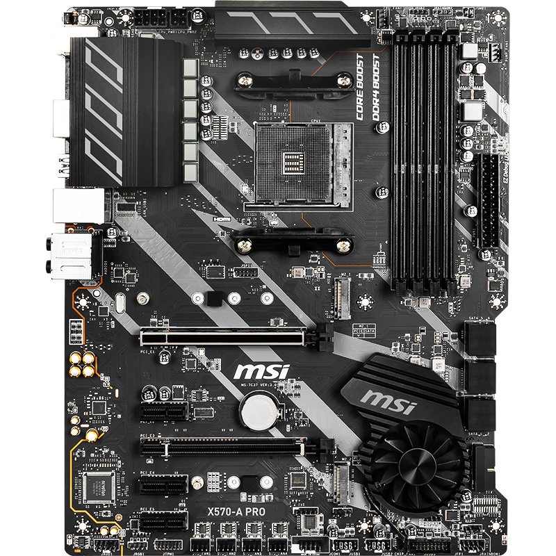 微星(MSI)PRO X570-A PRO电脑主板 支持CPU5800X/5600X/5900X/3700X（AMD X570/Socket AM4）