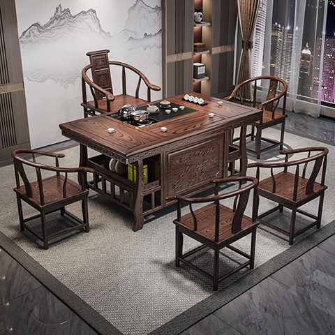 ������ ʵľ������̨����ˮ��һ��ʽ��̨С�ݲ������ϼ�ͥ�ò輸�칫 1.5�ױ���1̫����4������ ʯ�� 936.99Ԫ