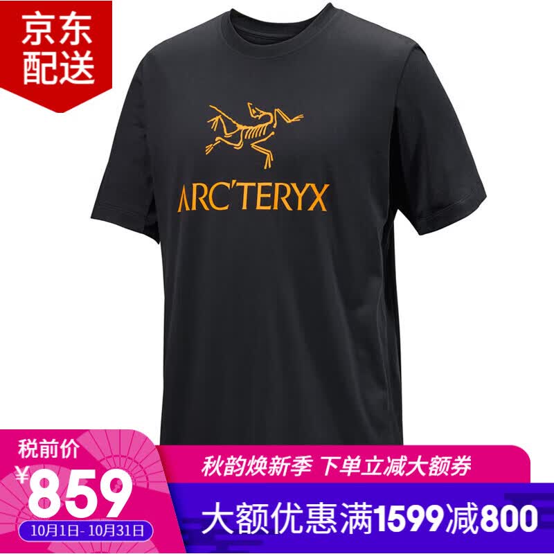 ʼ����ARC'TERYX��Arc'Word Logo Shirt SS �������ӡ�����޶��� ͸��Բ��T������ Black II/����ɫ M (70kg-80kg)����ƫ��
