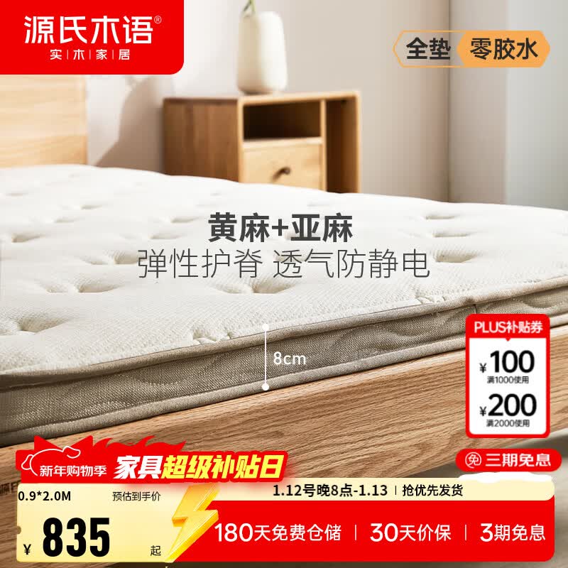 Դ��ľ���ͯ0��ˮ͸���������鴲��1.2��/1.5�������껷��Ӳ�滤�����Ӷ�ͯ��(��8cm/ƫӲH2)�㽺ˮ1500mm*2000mm 1164.6Ԫ