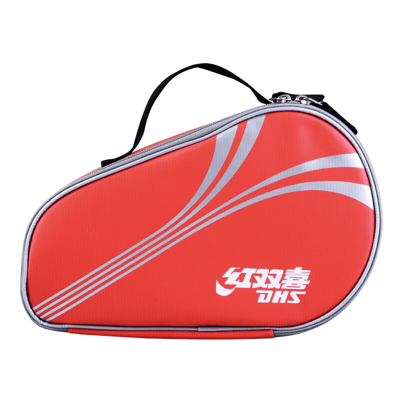 红双喜乒乓拍套犀牛技术防水包 大容量乒乓球拍包便携防雨 RC520扇形拍套1只（可放2个球拍）