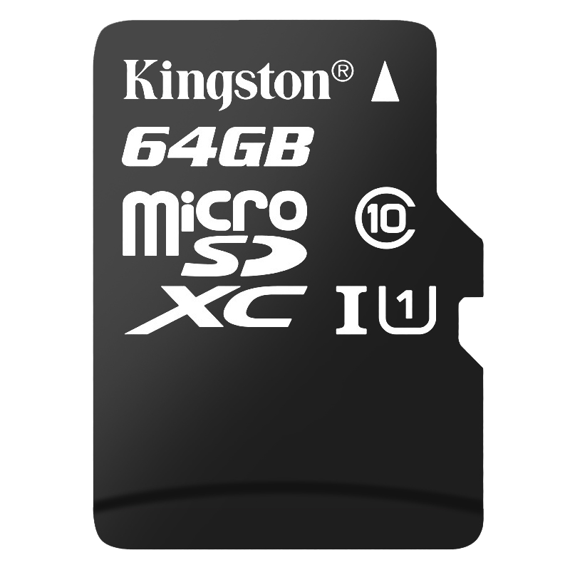 金士顿（Kingston）行车记录仪内存卡 高速TF(Micro SD)无人机监控手机 U1存储卡 100M/S SDCS2 64GB