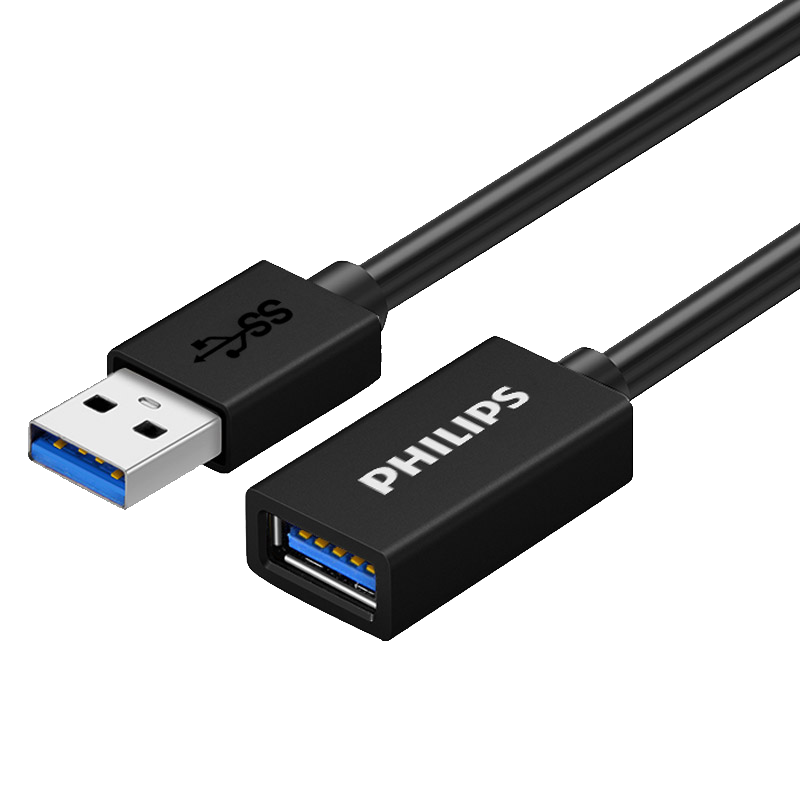 飞利浦USB3.0延长线2米 高速传输数据公对母AM/AF数据连接线U盘鼠标键盘加长线 SWR1526(PHILIPS)