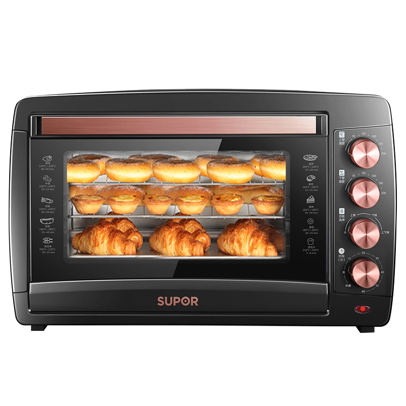 苏泊尔（SUPOR） 家用大容量42L电烤箱 专业烘焙广域调温 上下独立温控易操作K42FK619
