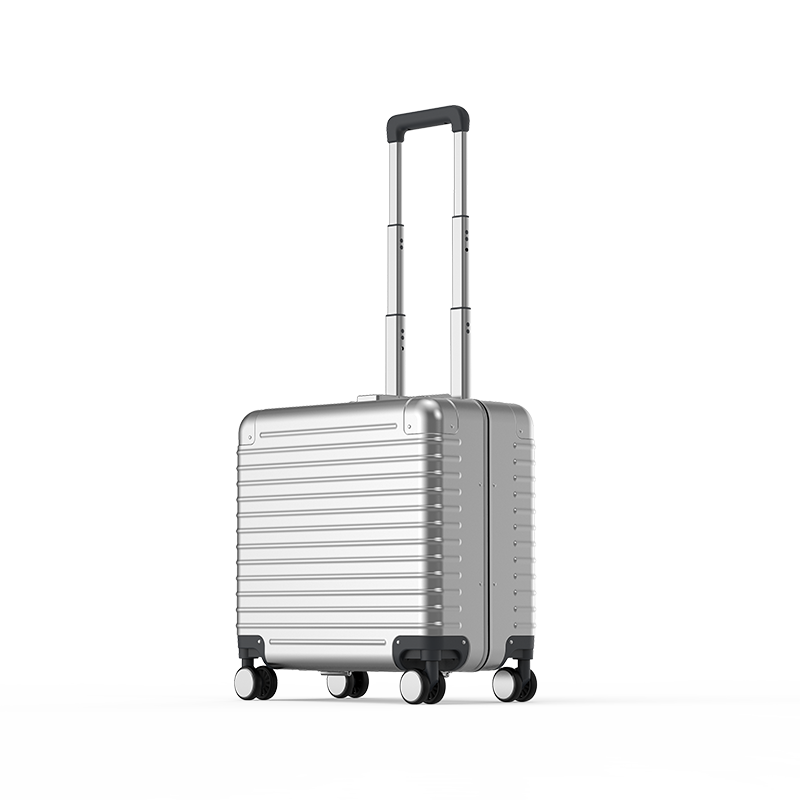 京东京造 铝镁合金拉杆箱 金属行李箱男女可用商务出行旅行箱 17英寸登机箱 银色