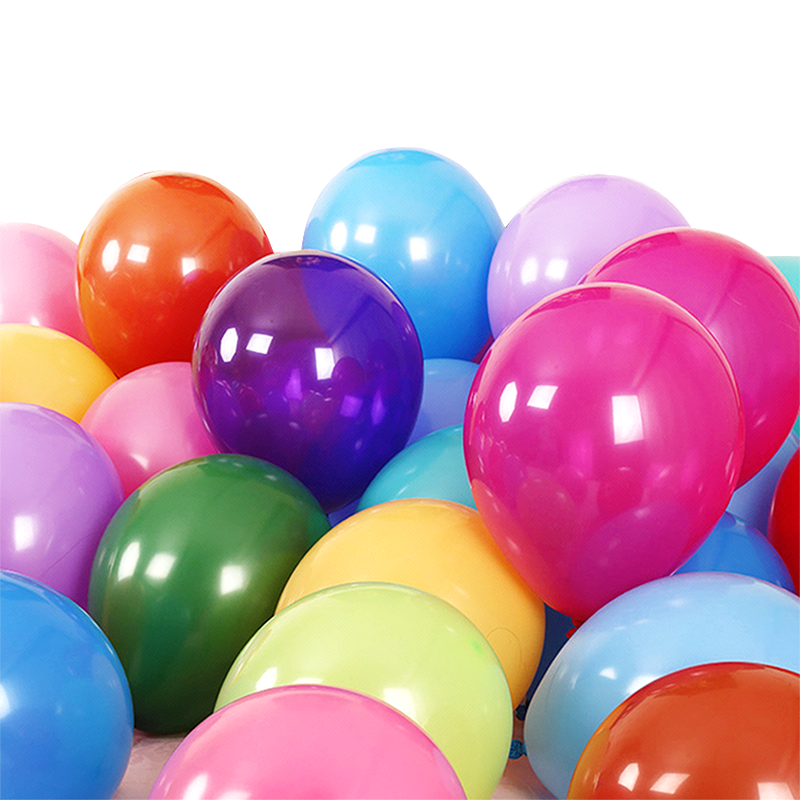 富居FOOJO 彩色气球50只五一节日装饰店庆生日布置儿童气球开业活动氛围结婚周年派对气球 (含打气筒)