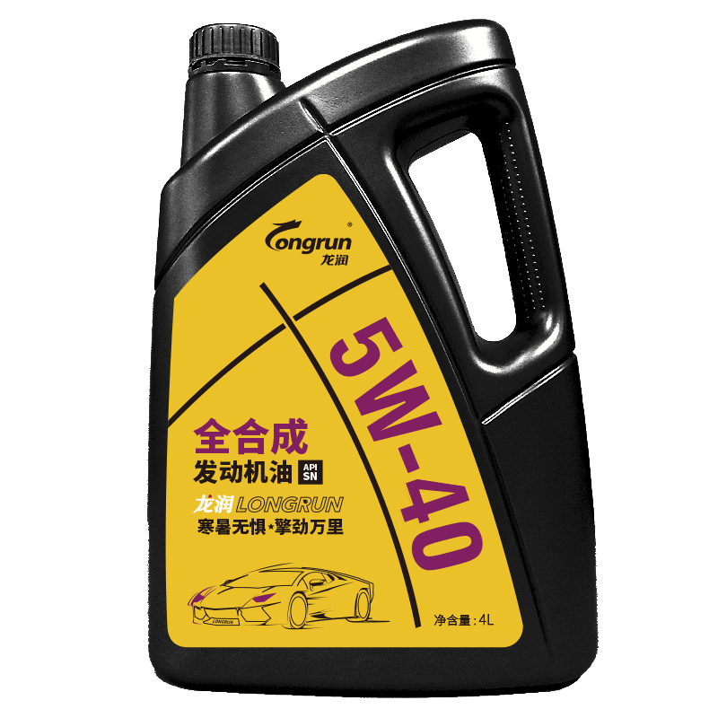 龙润（Longrun）京保养 全合成汽油机油润滑油 5W-40 SN级 4L 汽车用品