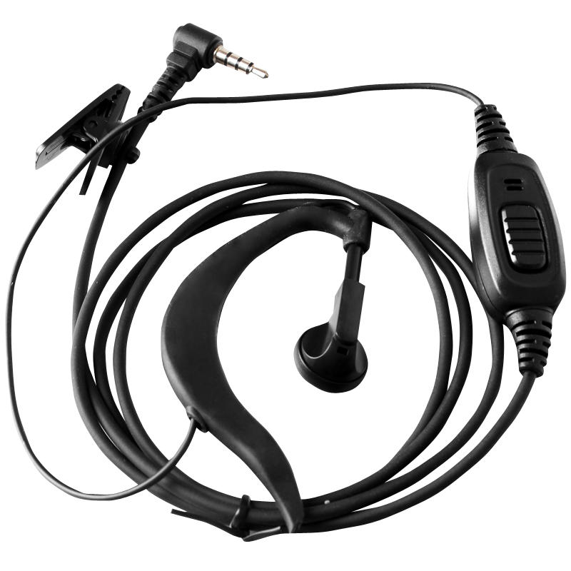 科立捷 KOLEEJ 适用于小米米家对讲机1S1代2代lite耳机极峰入耳式耳挂式耳麦线 黑色