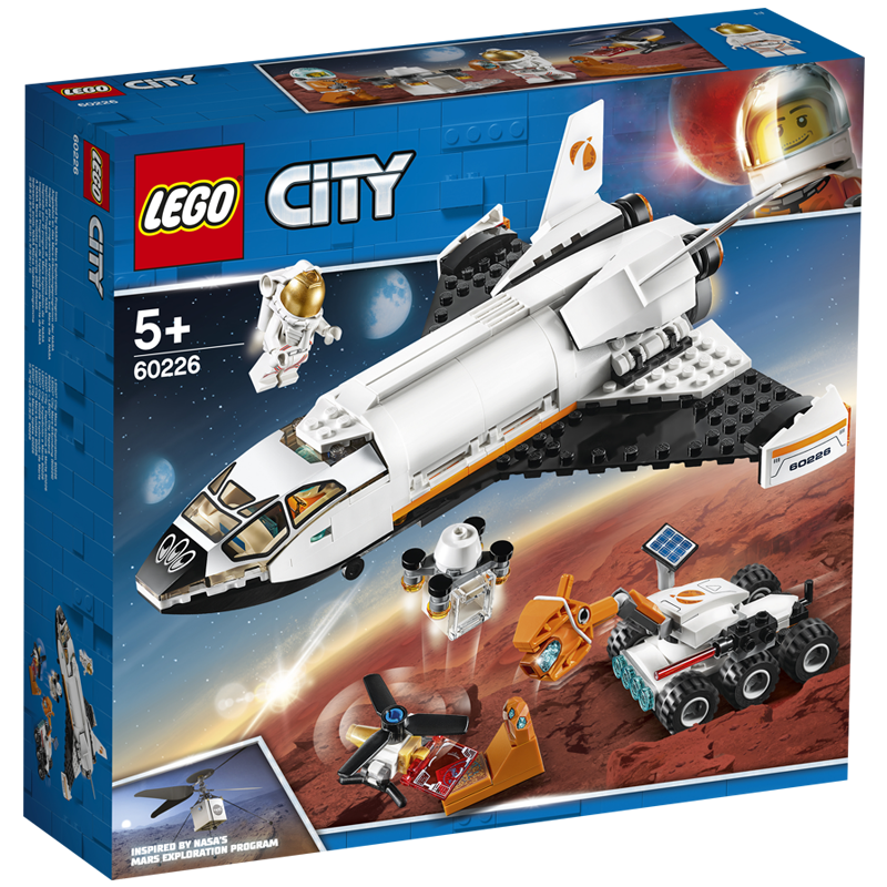 乐高(LEGO)积木 城市系列CITY 60226 火星探测航天飞机 5岁+ 儿童玩具 太空探索 男孩女孩生日礼物