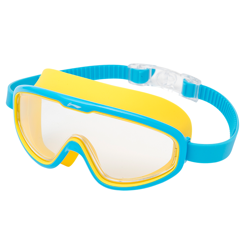 李宁LI-NING 儿童泳镜 男女童大框高清防雾防水游泳眼镜潜水镜装备319-2蓝色