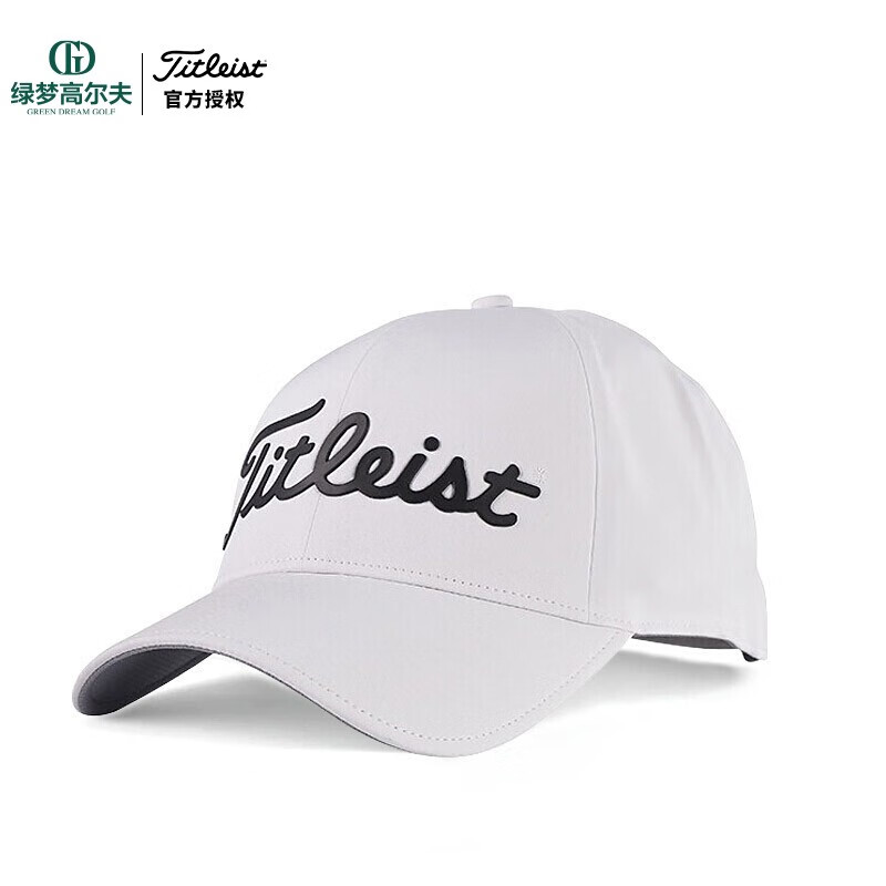 Titleist泰特利斯特高尔夫球帽golf防雨帽男士轻薄透气遮阳帽子男士遮雨帽 TH20ASDA-10-白/黑
