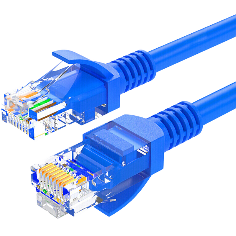 摩士朗 网线10米 超五类RJ45百兆网络连接线 电脑宽带5类线 蓝色 十米