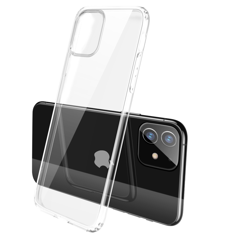 亿色(ESR)苹果11手机壳iPhone 11保护套超薄全包防摔透明硅胶软壳升级气囊简约男女款6.1英寸 零感-剔透白