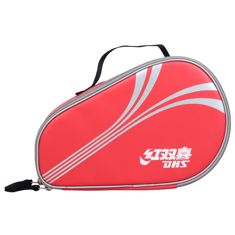 红双喜(DHS)乒乓球拍套 拍包 扇形乒乓球拍套包 乒乓球袋子 防水 红色RC520