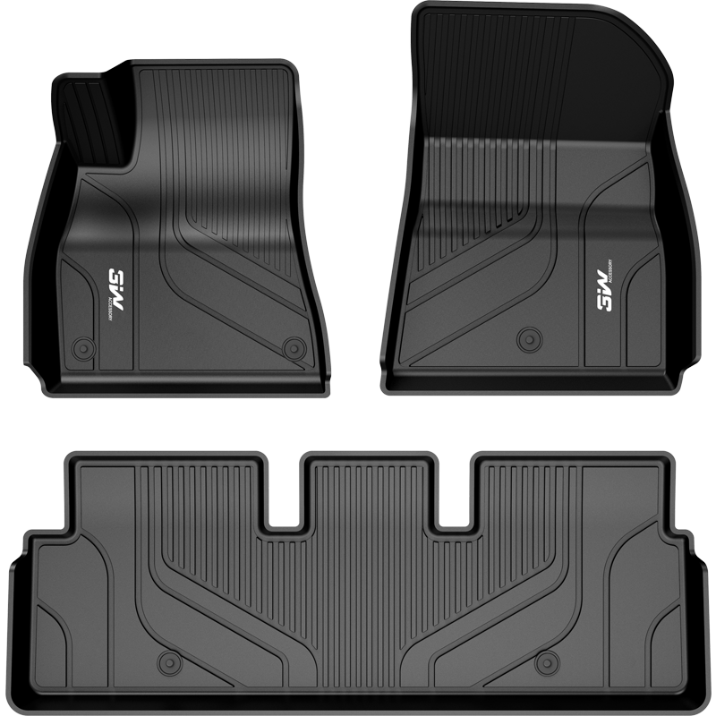 3W适用于TPE特斯拉modelY专用汽车脚垫+雪妮丝毯面+前备箱+尾箱垫套餐定制