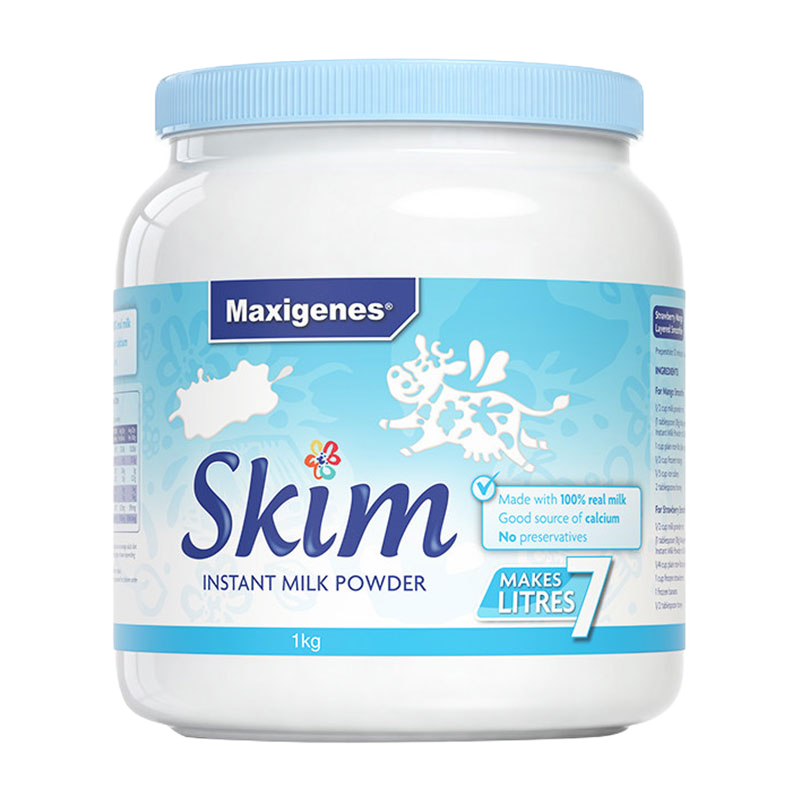 美可卓Maxigenes澳洲进口高钙脱脂成人奶粉 蓝妹子 1kg