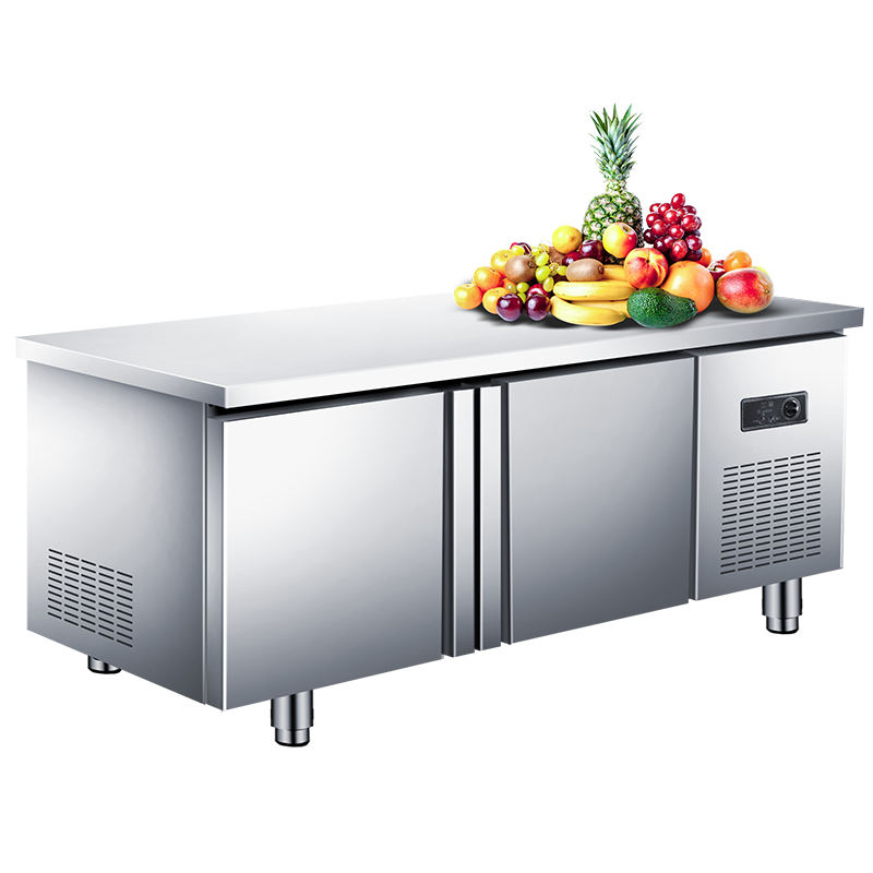 喜莱盛（XLS）冷藏工作台保鲜操作台商用水吧台不锈钢冰箱冷藏柜卧式冷柜厨房奶茶店平冷操作台 1.2米冷藏