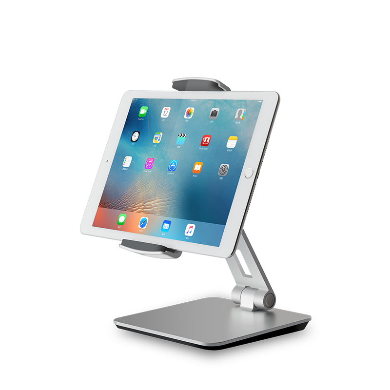 埃普（UP）iPad mini Pro平板电脑懒人支架可折叠铝合金属桌面手机支架床头多功能抖音直播架子AP-7X 银色