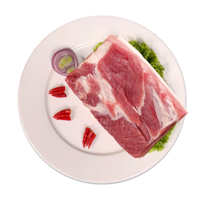 得利斯 国产黑猪五花肉块500g 冷冻去皮五花肉猪五花烤肉原料 黑猪肉生鲜