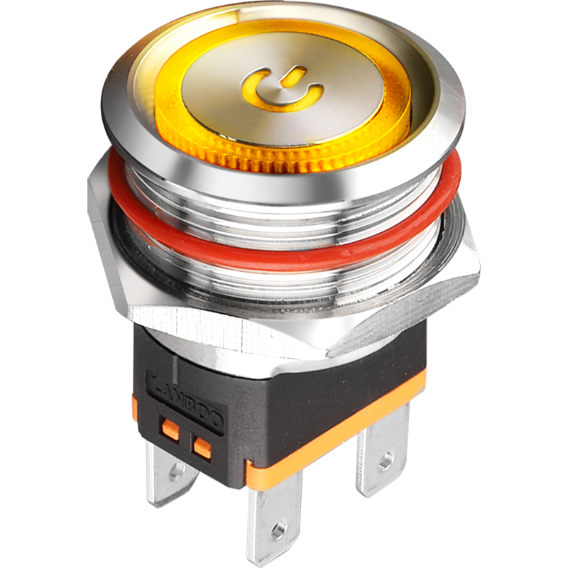 ������ť22mm������ť����10/20A������Ը����Ʒ�ˮ���Ƶ�Դ��ť����˫���� ��ȫ���߷���22C ����-������ɫ���� 220V 22mm