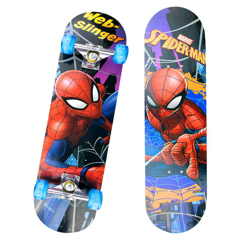 迪士尼(Disney) 四轮滑板 双翘板刷街代步新手儿童生日礼物青少年初学专业滑板车 蜘蛛侠